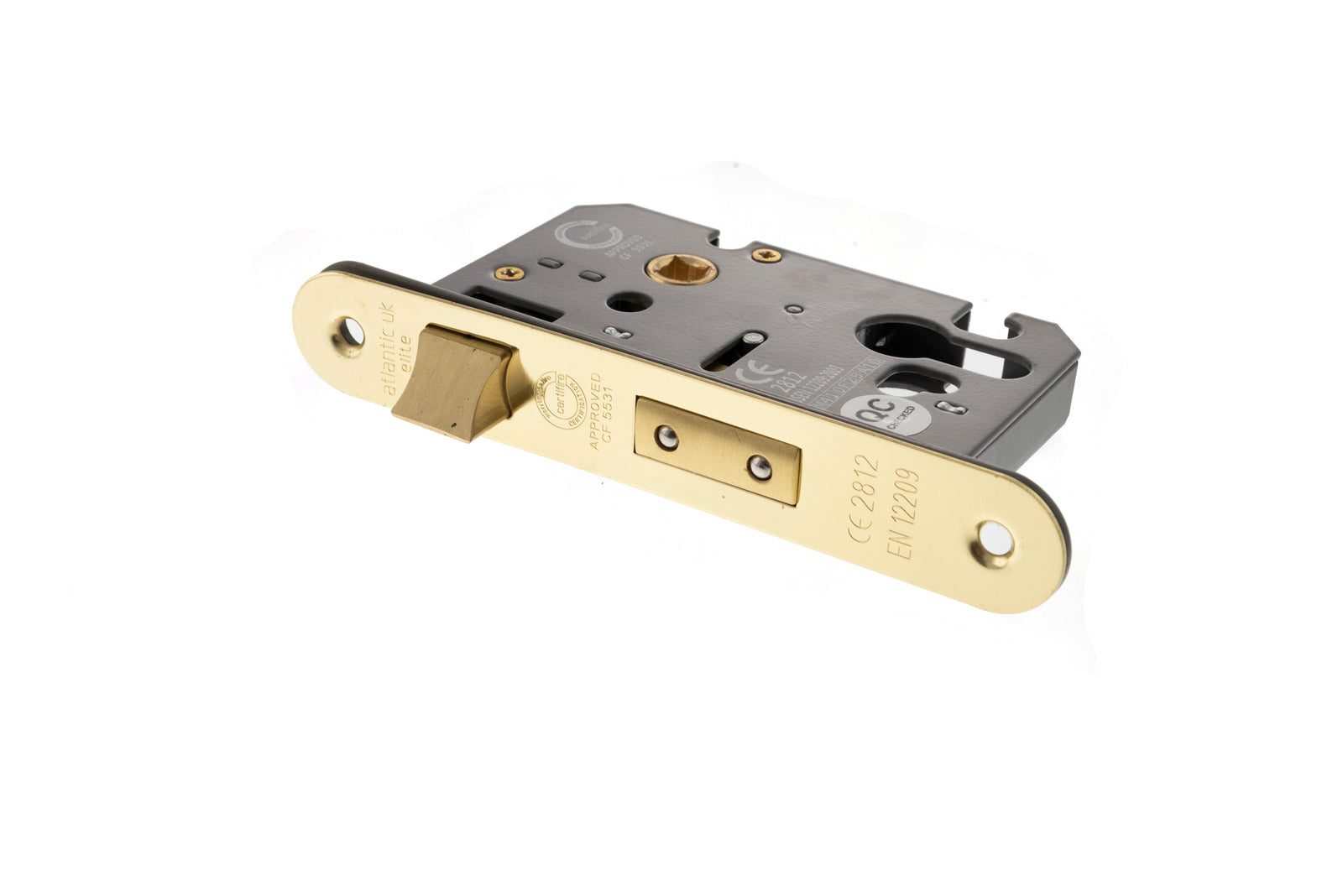 Atlantic Euro Radius Corner Sashlock 2.5" Sashlock Atlantic 2.5" Polished Brass 