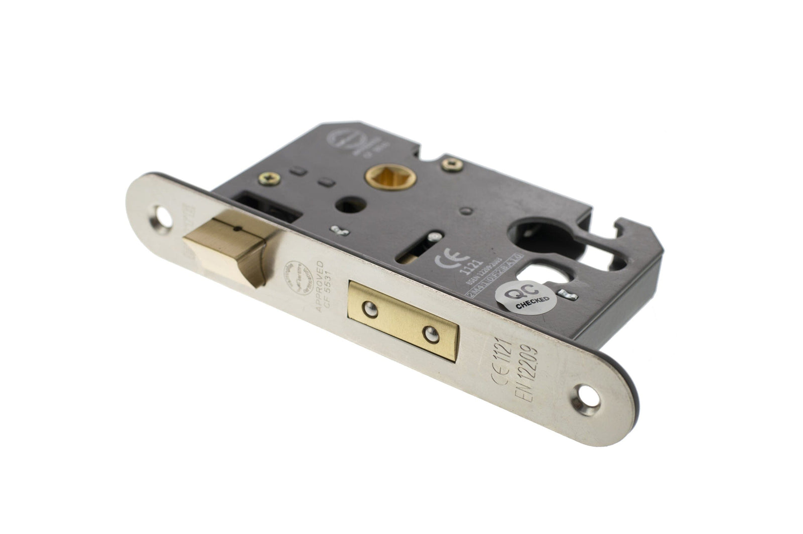 Atlantic Euro Radius Corner Sashlock 2.5" Sashlock Atlantic 2.5" Polished Nickel 