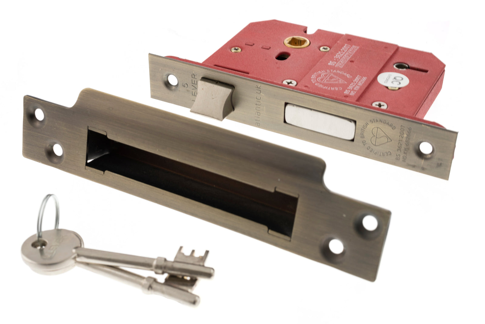 Atlantic 5 Lever Key Sashlock British Standard 3" Sashlock Atlantic 3" Urban Bronze 