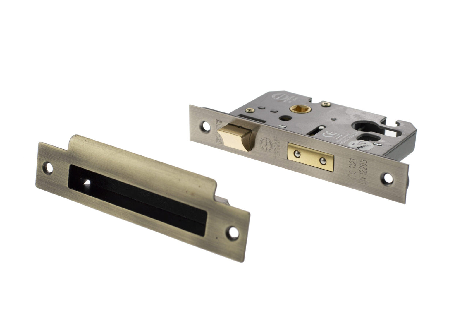 Atlantic Euro Sashlock 3" in Antique Brass Sashlock Atlantic 