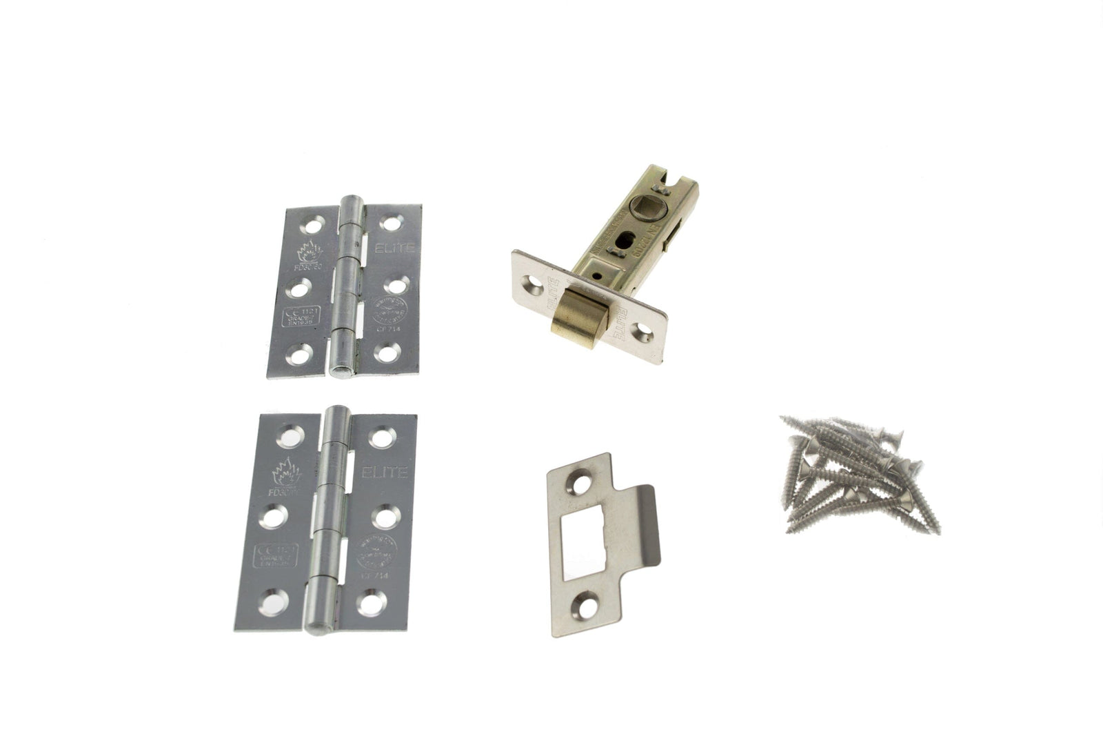 Atlantic Latch Pack 2.5" (Latch x1) + 3"x2" (Hinge x2) in Polished Nickel Tubular Latch Atlantic 