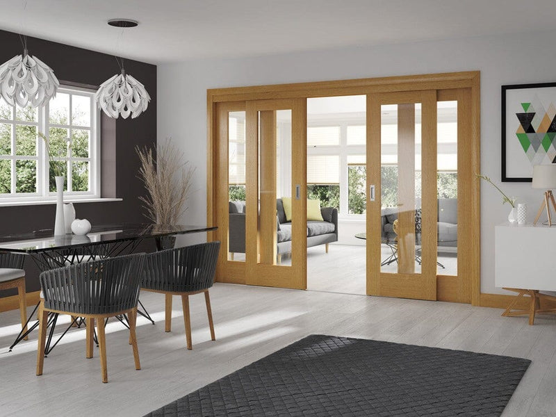 Oak Easi Slide Room Divider Door System (Excludes Doors) Internal Sliding Frame XL Joinery 