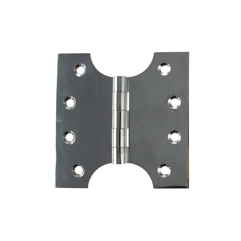 Atlantic (Solid Brass) Parliament Hinges 4" x 2" x 4mm Hinges Atlantic 4" x 2" x 4mm Pair Polished Chrome