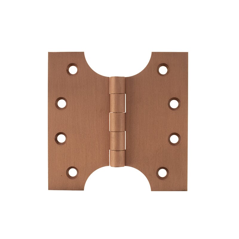 Atlantic (Solid Brass) Parliament Hinges 4" x 2" x 4mm Hinges Atlantic 4" x 2" x 4mm Pair Urban Satin Copper