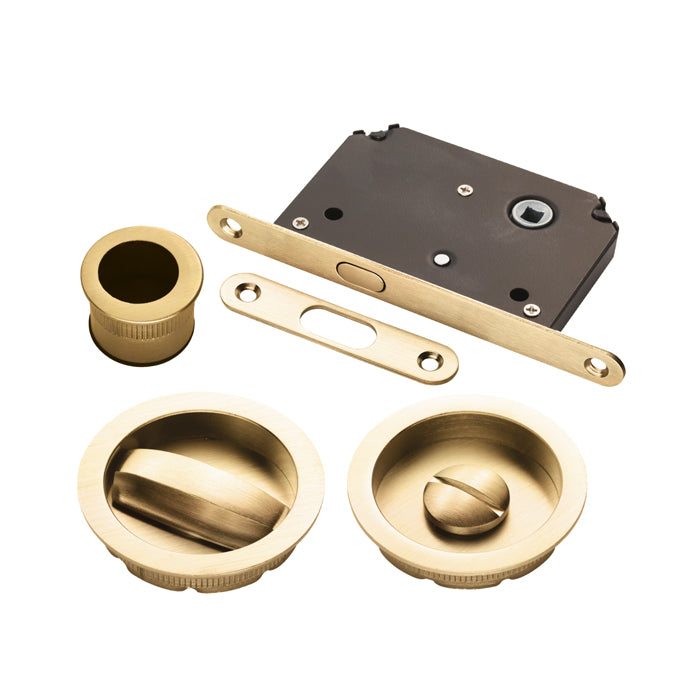 Sliding Door Set Satin Brass ART55BSB