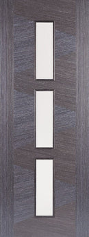 Ash Grey Zeus Glazed 3 Light Pre-Finished Internal Door Internal Door LPD Doors 