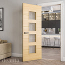 Augusta Prefinished Oak Glazed Internal Door Internal Door Deanta 
