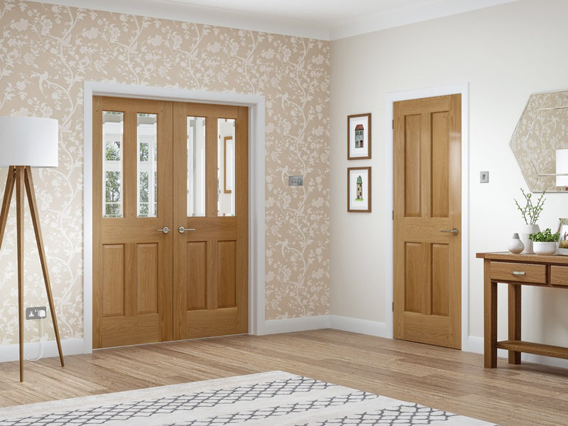 Victorian 4 Panel With Raised Mouldings Internal Oak Door