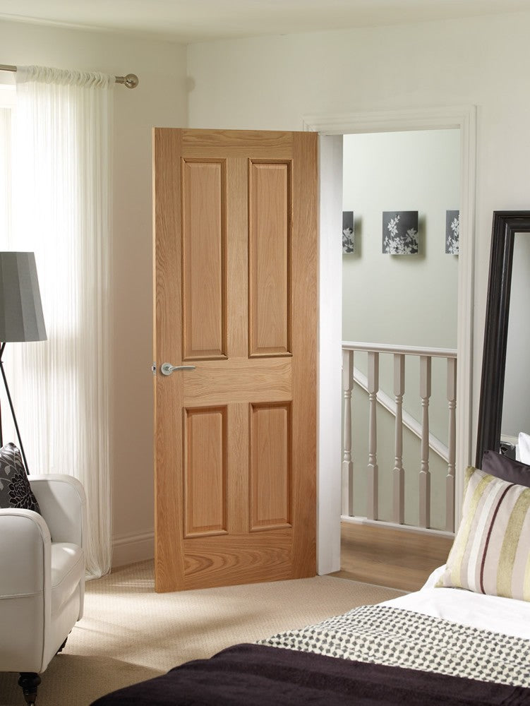 Victorian 4 Panel With Raised Mouldings Internal Oak Door