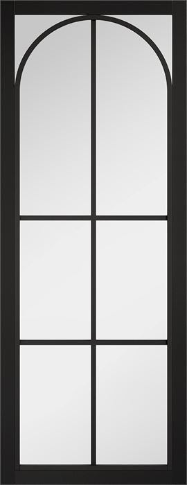Black Astoria Clear Glazed Pre-Finished Internal Door