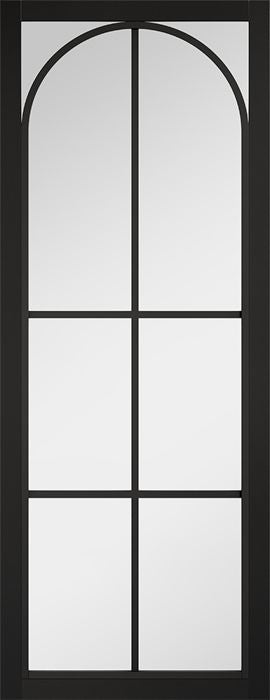 Black Astoria Clear Glazed Pre-Finished Internal Door Internal Door LPD Doors 