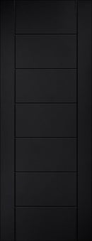 Black Laminate Linear 7 Panel Pre-Finished Internal Fire Door FD30 Internal Fire Door LPD Doors 