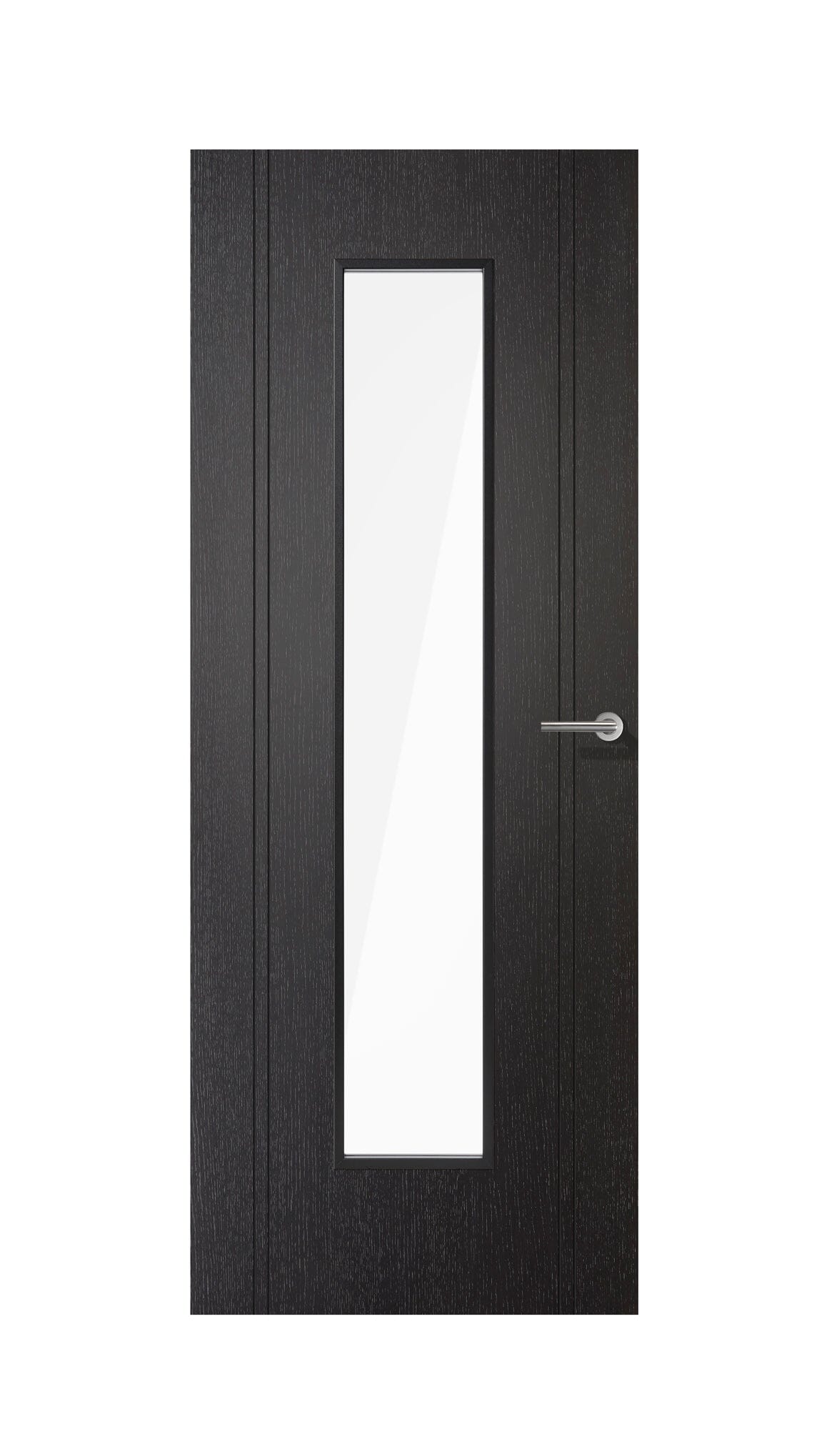 Laminate Black Monaco Glazed Pre-Finished Internal Door Internal Door LPD Doors 