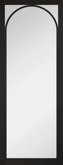 Black Melrose Clear Glazed Pre-Finished Internal Door Internal Door LPD Doors 