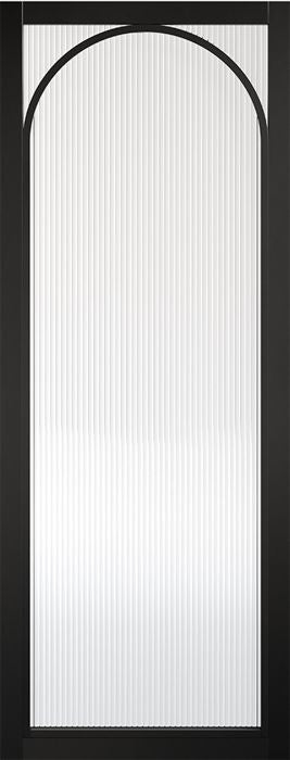 Black Melrose Reeded Glazed Pre-Finished Internal Door Internal Door LPD Doors 