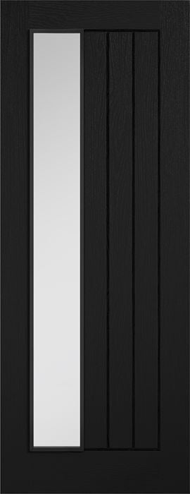 Black Mexicano Offset Glazed Pre-Finished Internal Door Internal Door LPD Doors 