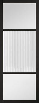 Black Sutton Reeded Glazed Pre-Finished Internal Door Internal Door LPD Doors 