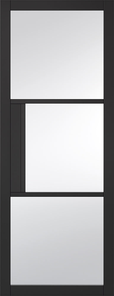 Black Tribeca 3 Light Primed Internal Door