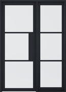 Black Tribeca Sidelight W8 without Lock Block Pre-Finished Internal Door Internal Door LPD Doors 