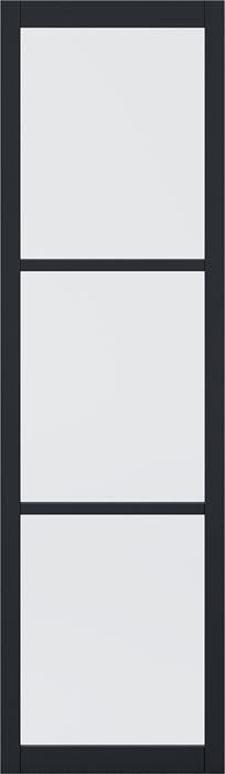 Black Tribeca Sidelight W8 without Lock Block Pre-Finished Internal Door Internal Door LPD Doors 