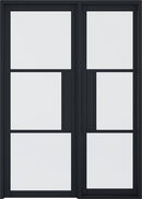 Black Tribeca Sidelight with Lock Block Pre-Finished Internal Door Internal Door LPD Doors 