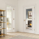 Blenheim White Primed Bevelled Glaze FSC Internal Door Internal Door Deanta 