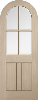 Blonde Oak Mexicano Arched Glazed Pre-Finished Internal Door Internal Door LPD Doors 