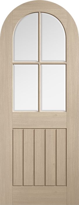 Blonde Oak Mexicano Arched Glazed Pre-Finished Internal Door Internal Door LPD Doors 