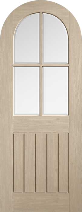 Blonde Oak Mexicano Arched Glazed Pre-Finished Internal Door