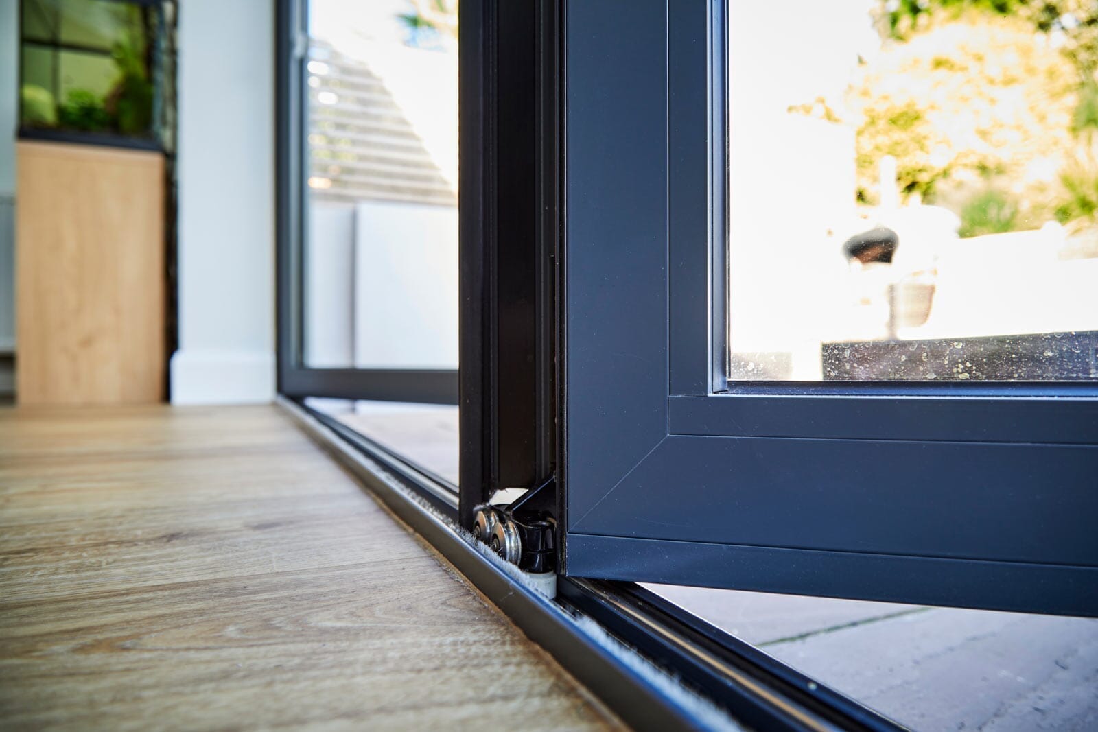 AluVu 8ft External Folding-Sliding Grey Doorset Pre-Finished External Door External Door LPD Doors 