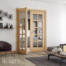 Bristol Unfinished Oak Bevelled Glazed Internal Door Internal Door Deanta 
