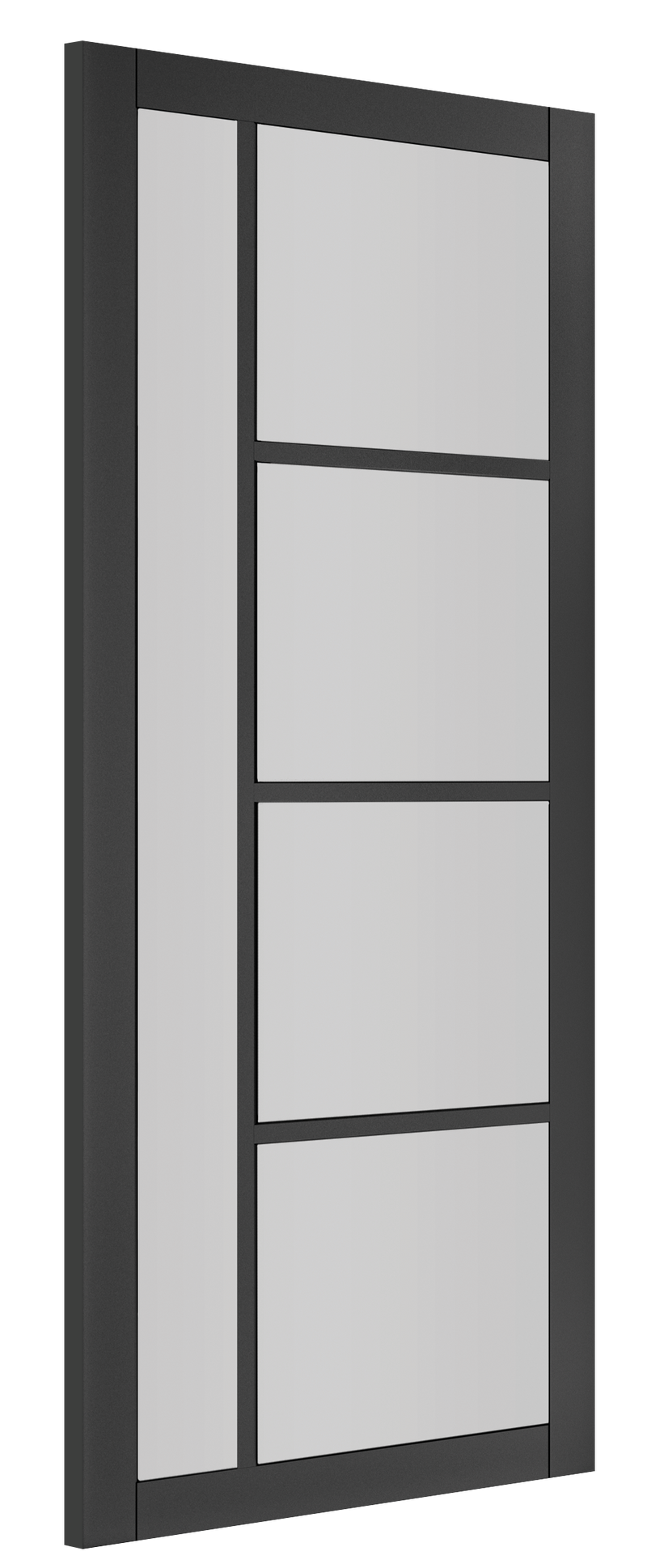 Brixton Black Primed Glazed Internal Door