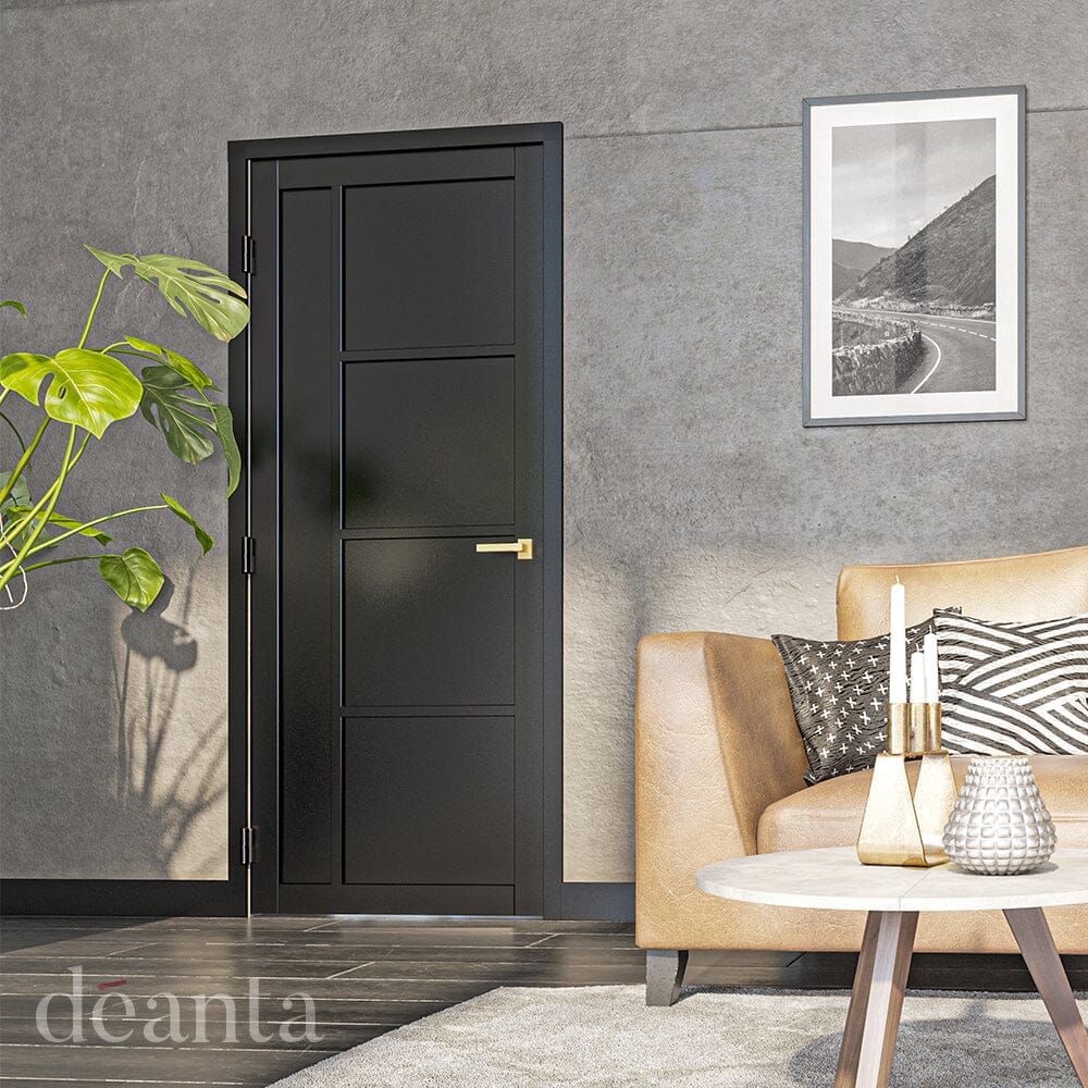 Brixton Black Primed Internal Door Internal Door Deanta 