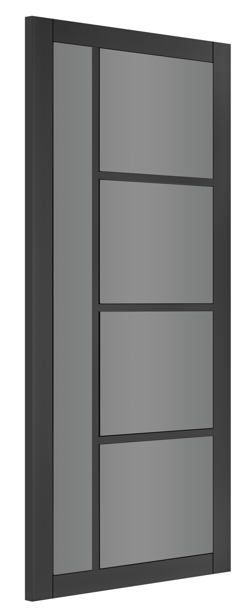 Brixton Black Primed Tinted Glazed Internal Door