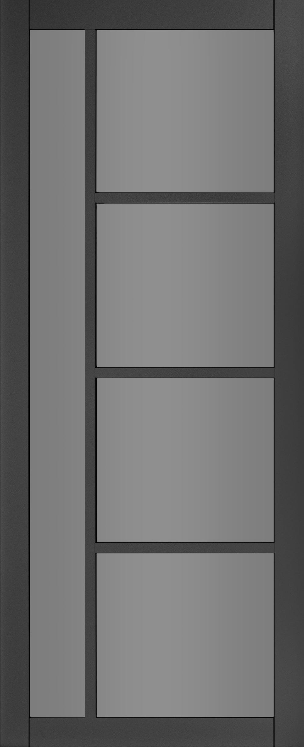 Brixton Black Primed Tinted Glazed Internal Door Internal Door Deanta 