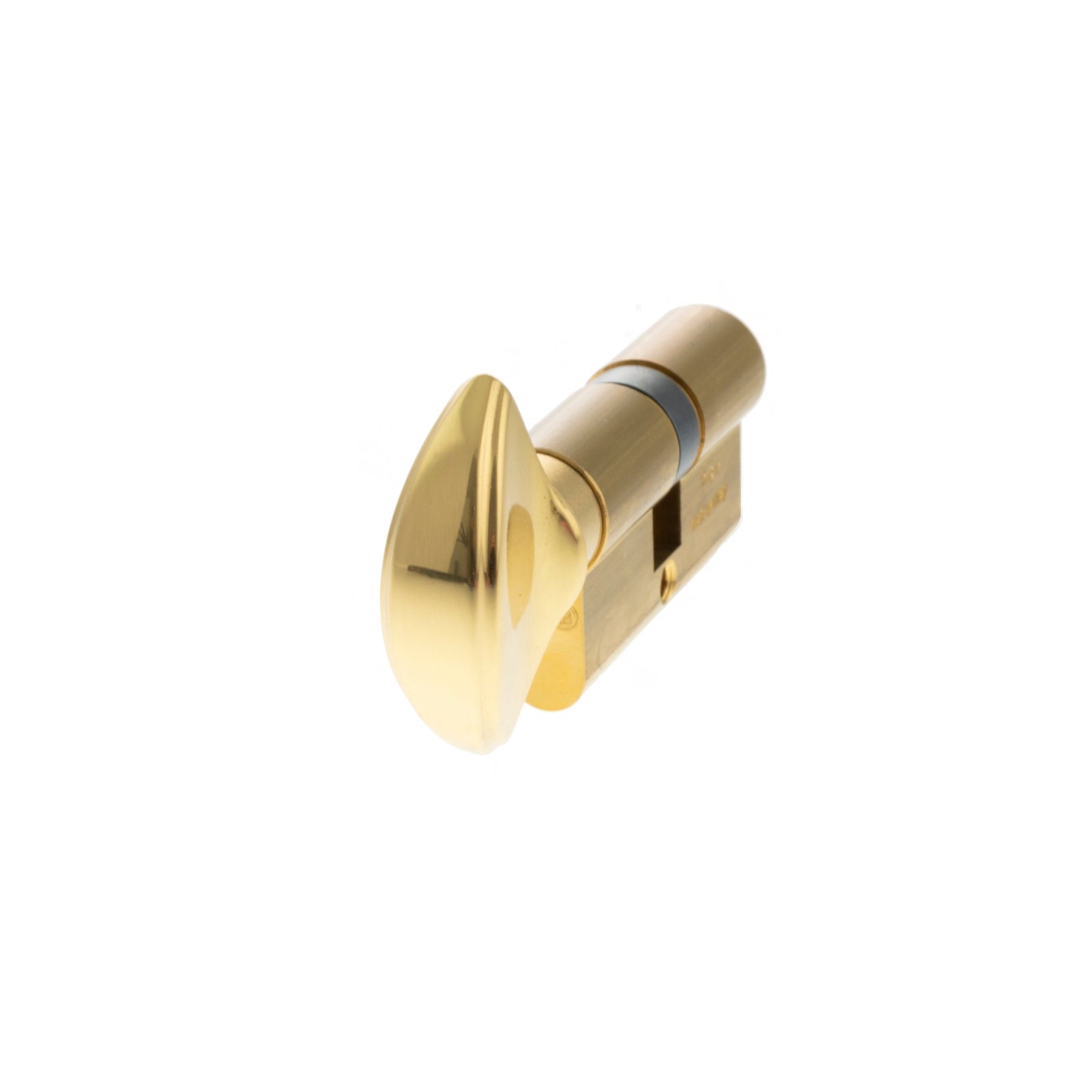 AGB Euro Profile 5 Pin Cylinder Key to Turn 30-30mm (60mm) in Polished Brass Cylinder Atlantic 