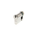 AGB Euro Profile 5 Pin Single Cylinder 30-10mm (40mm) in Polished Chrome Cylinder Atlantic 