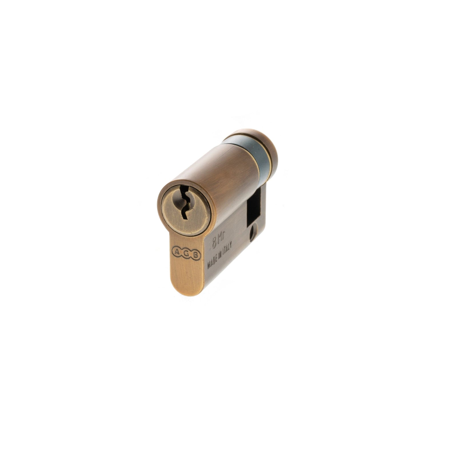 AGB Euro Profile 5 Pin Single Cylinder 35-15mm (45mm) in Matt Antique Brass Cylinder Atlantic 