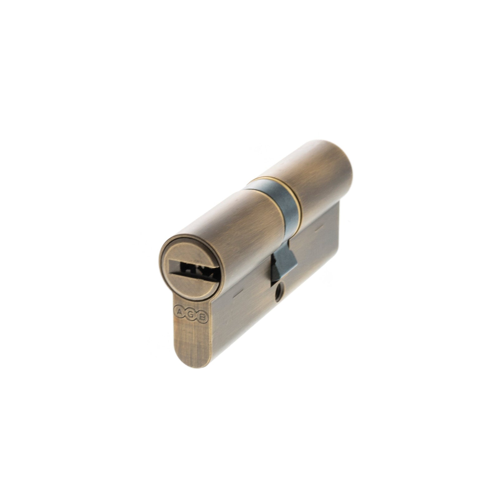 AGB Euro Profile 15 Pin Double Cylinder 35-35mm (70mm) in Matt Antique Brass Cylinder Atlantic 