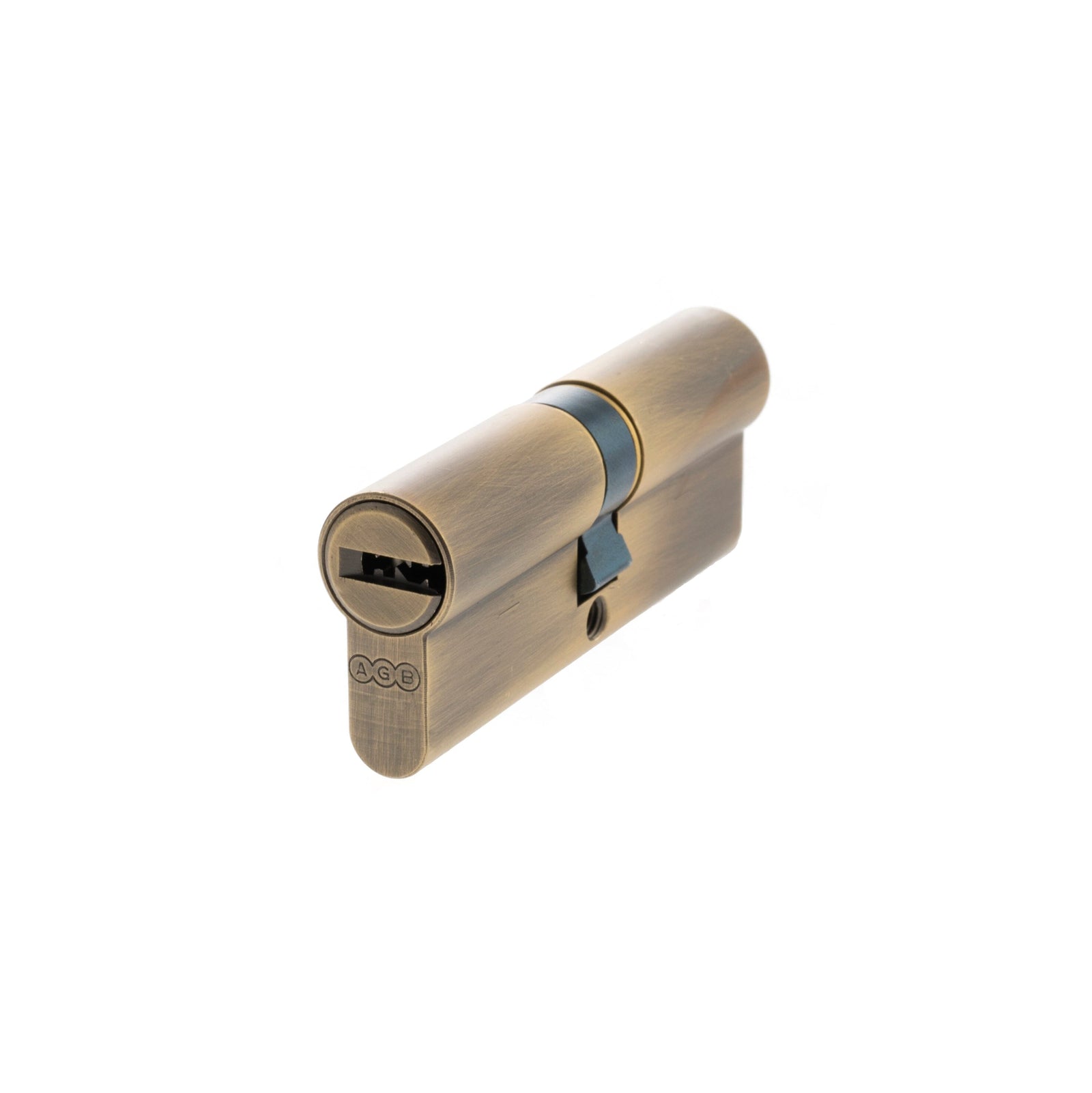 AGB Euro Profile 15 Pin Double Cylinder 40-40mm (80mm) in Matt Antique Brass Cylinder Atlantic 