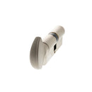 AGB Euro Profile 15 Pin Cylinder Key to Turn 40-40mm (80mm) in Satin Nickel Cylinder Atlantic 