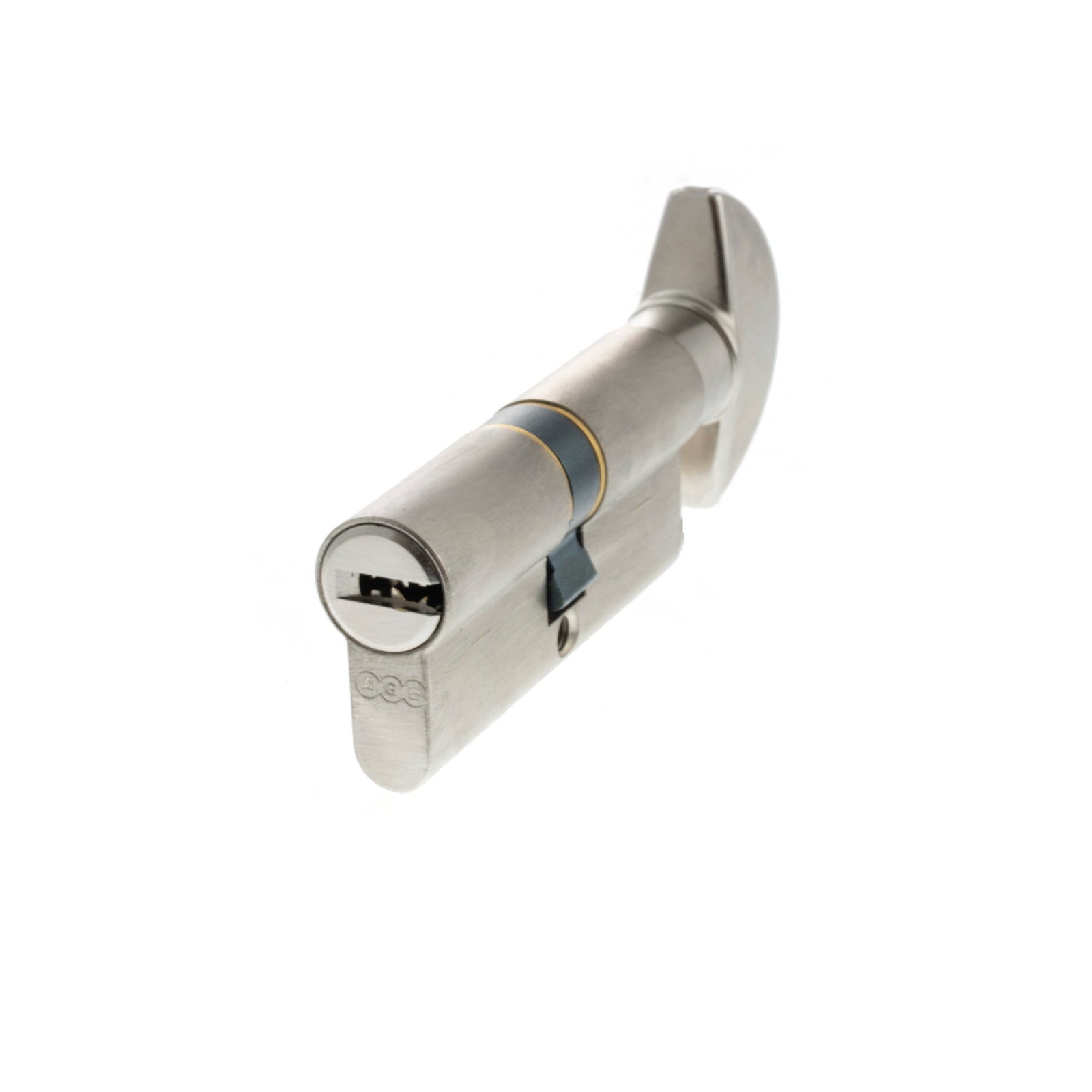 AGB Euro Profile 15 Pin Cylinder Key to Turn 35-35mm (70mm) in Satin Chrome Cylinder Atlantic 