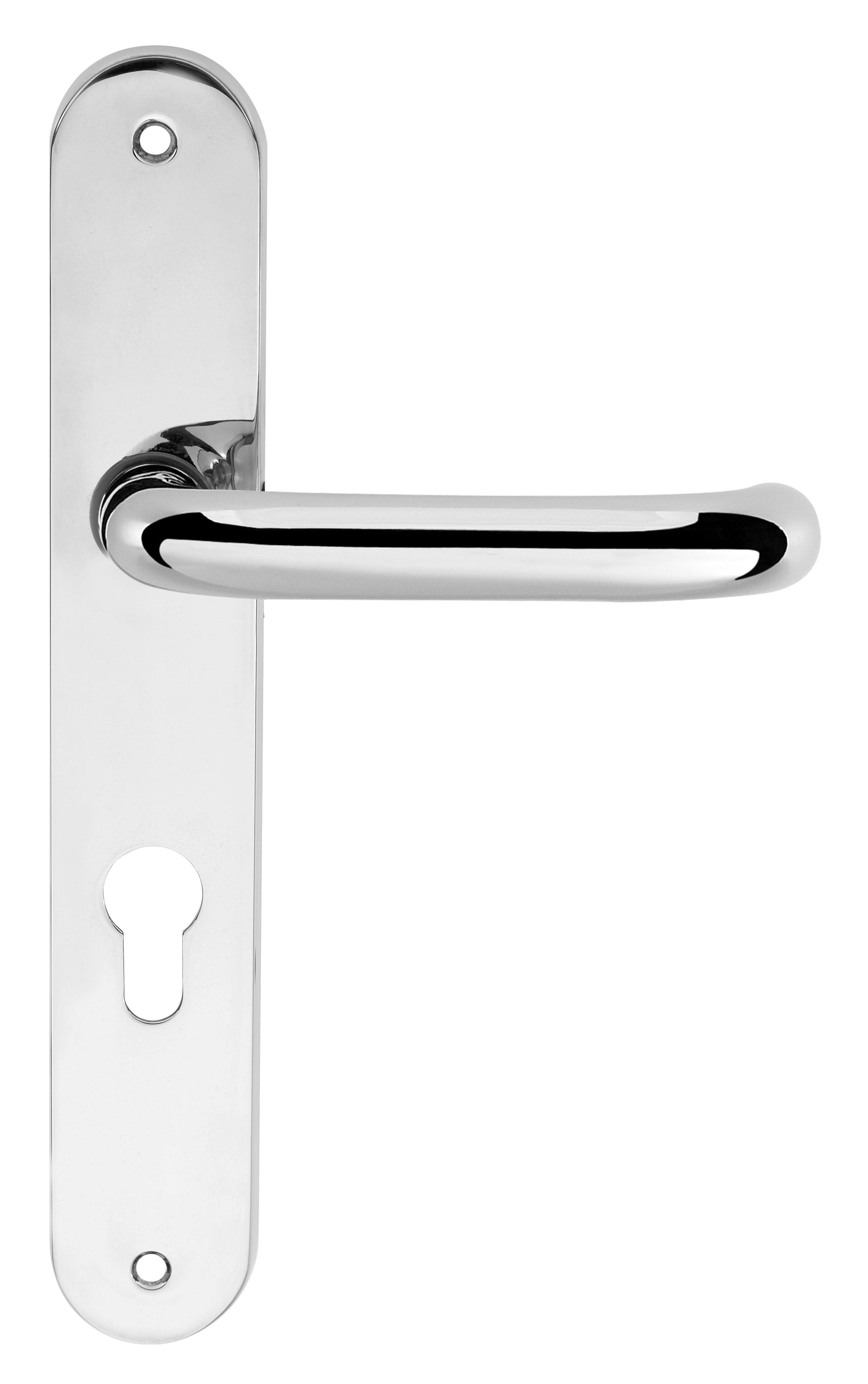 CleanTouch Anti-Bac RTD Safety Lever Round Euro Backplate in Polished Chrome Lever on Backplate Atlantic 