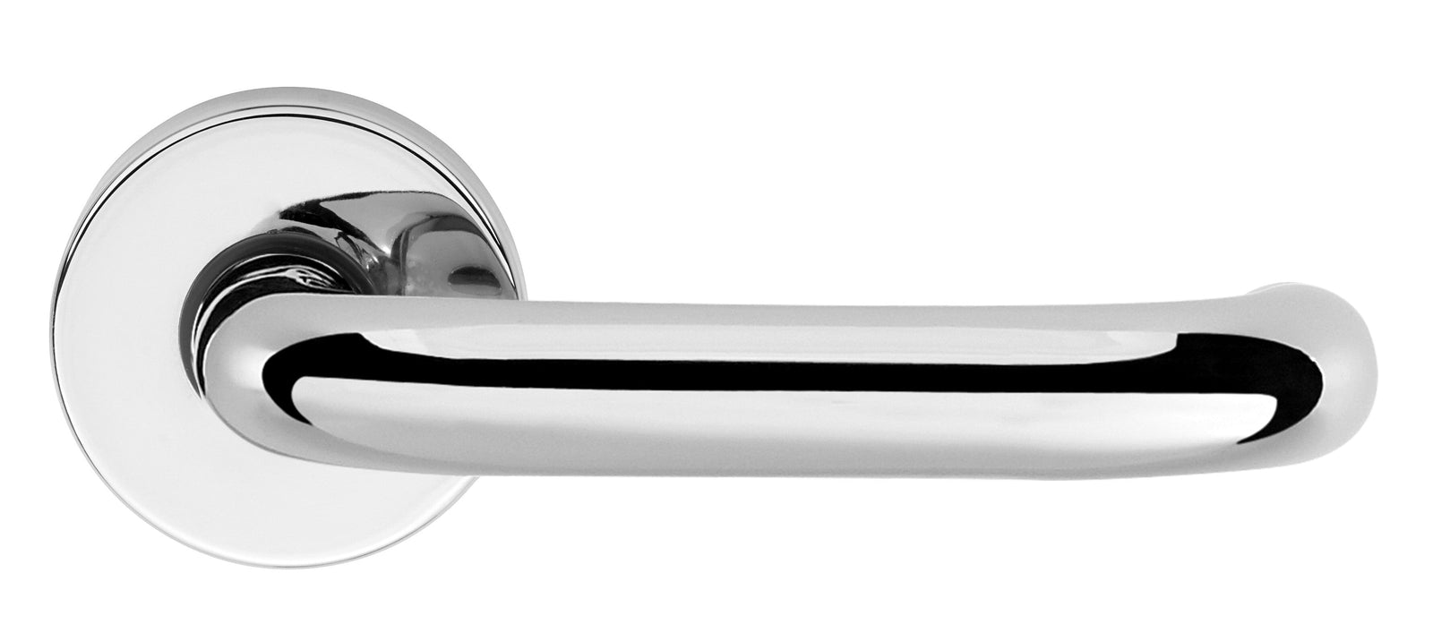 CleanTouch Anti-Bac RTD Safety Lever Round Rose in Polished Chrome Lever on Backplate Atlantic 