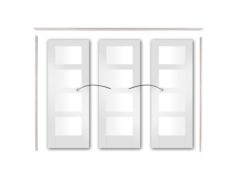 White Easi Slide Room Divider Door System (Excludes Doors) Internal Sliding Frame XL Joinery 