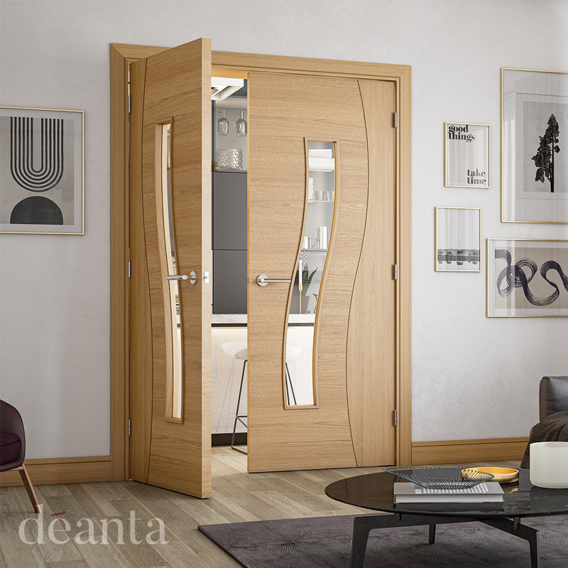 Cadiz Prefinished Oak Glazed Internal Door