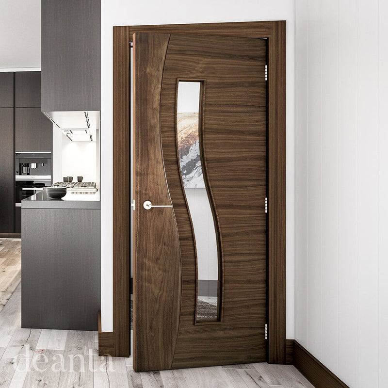 Cadiz Prefinished Walnut Glazed Internal Door