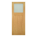 Cambridge Unfinished Oak Frosted Glazed Internal Door Internal Door Deanta 