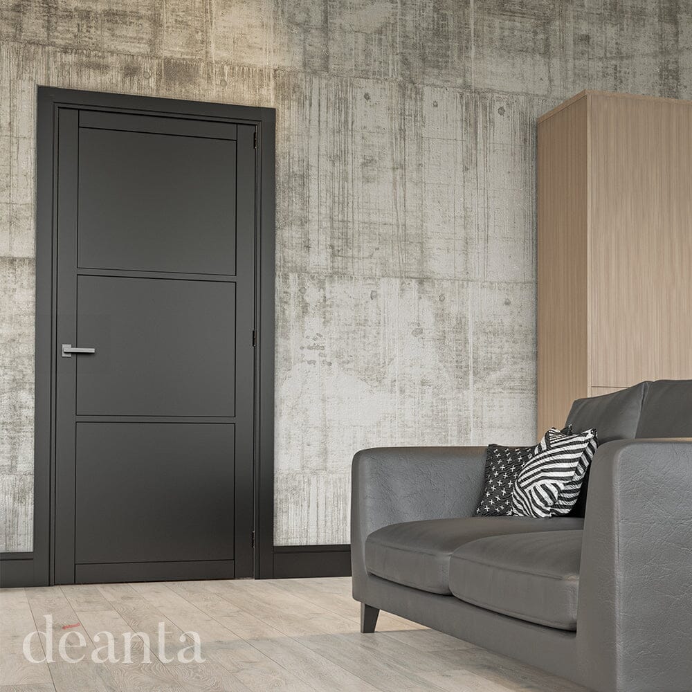 Camden Black Primed Internal Door Internal Door Deanta 