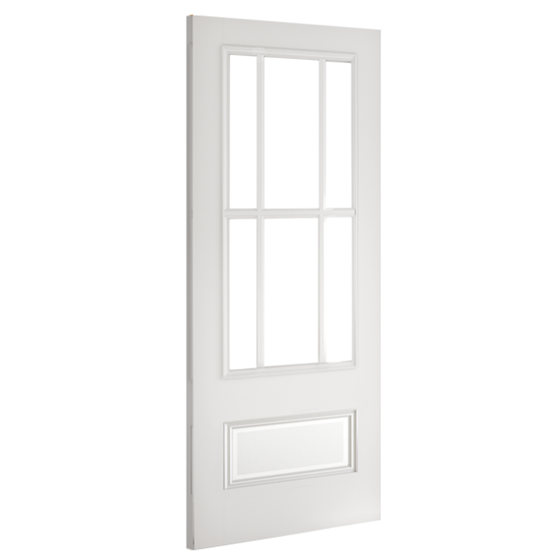 Canterbury White Primed Bevelled Glazed Internal Door